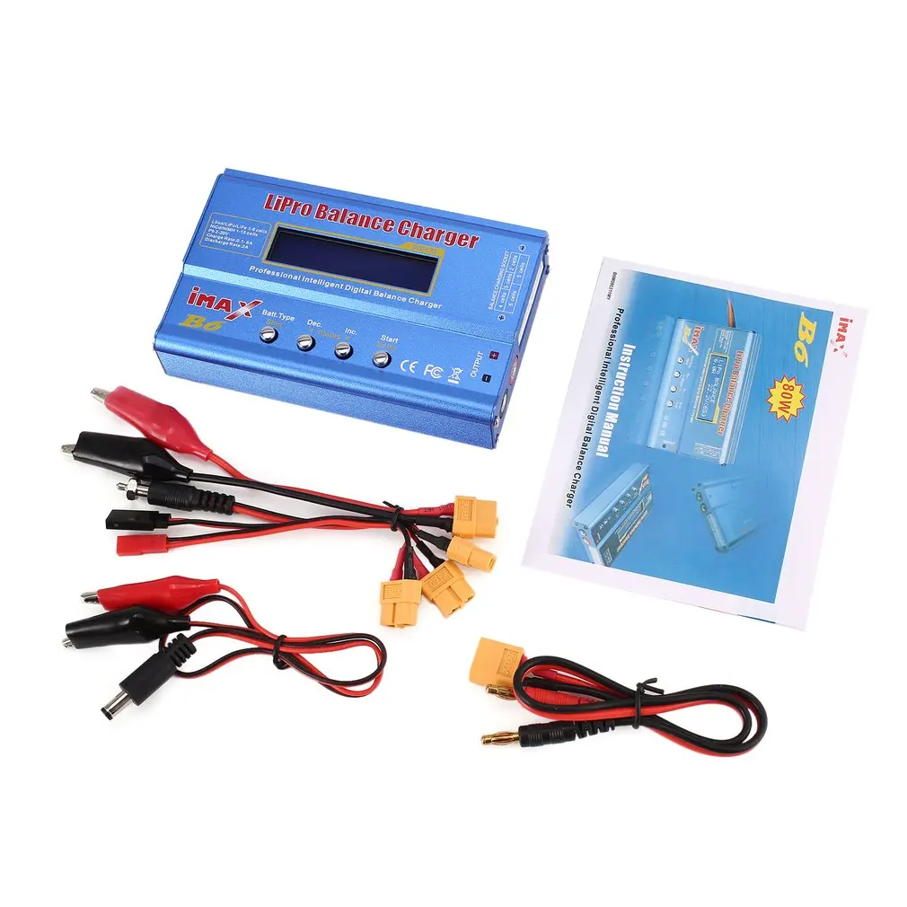 Оригинальный iMAX B6 80 Вт 6A Lipo NiMh Li Ion Ni Cd RC зарядное устройство баланса батареи 10 2A Dis