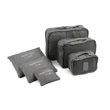 6 Pcs/set Nylon Packing Cubes Set Travel Bag Organizer Large Capacity Travel Bags Hand Luggage Clothing Sorting Bolsa De Viaje