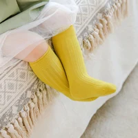 Spring New Boy and Girls Socks Solid Color Ribbed Knee High Long Socks for Boys Bootes Socks Children Leg Warmers sockken meias 5
