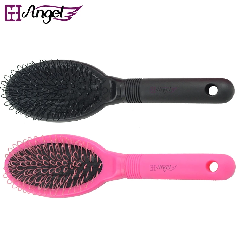 Whloe 120 개 정전기 방지 루프 핀 빗 두피 마사지 헤어 브러시 헤어 확장/가발 DIY 살롱 도구 2 색상 옵션