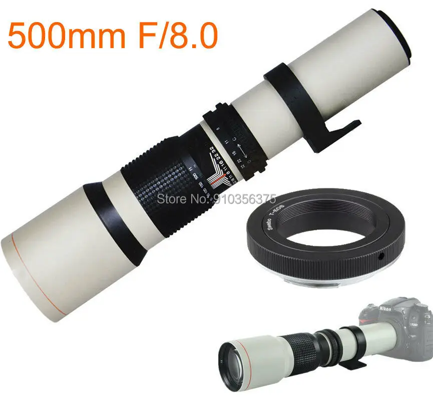 Lente do Telescópio de 500mm F8.0 para Nikon Jintu Dslr Câmera D7100 D7200 D3400 D90 D5200 D5600 D800 D850 D3200 - 1000mm - Image 2