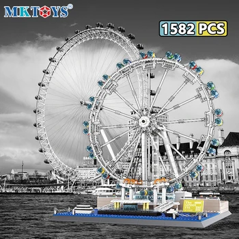 

MKTOYS 1528PCS The London Eye Building Blocks World Famous Architecture 3D MOC Model Mini Bricks Educational Toys For Children