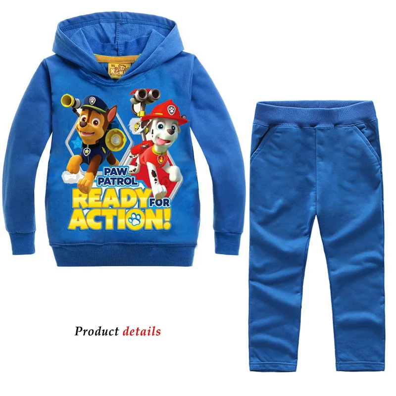 

Paw Patrol Long-sleeved Sweatshirt Men and Women Multicolor Children's Wear Patrulla Canina Hoodie Cartoon Kids Sweater 2S29