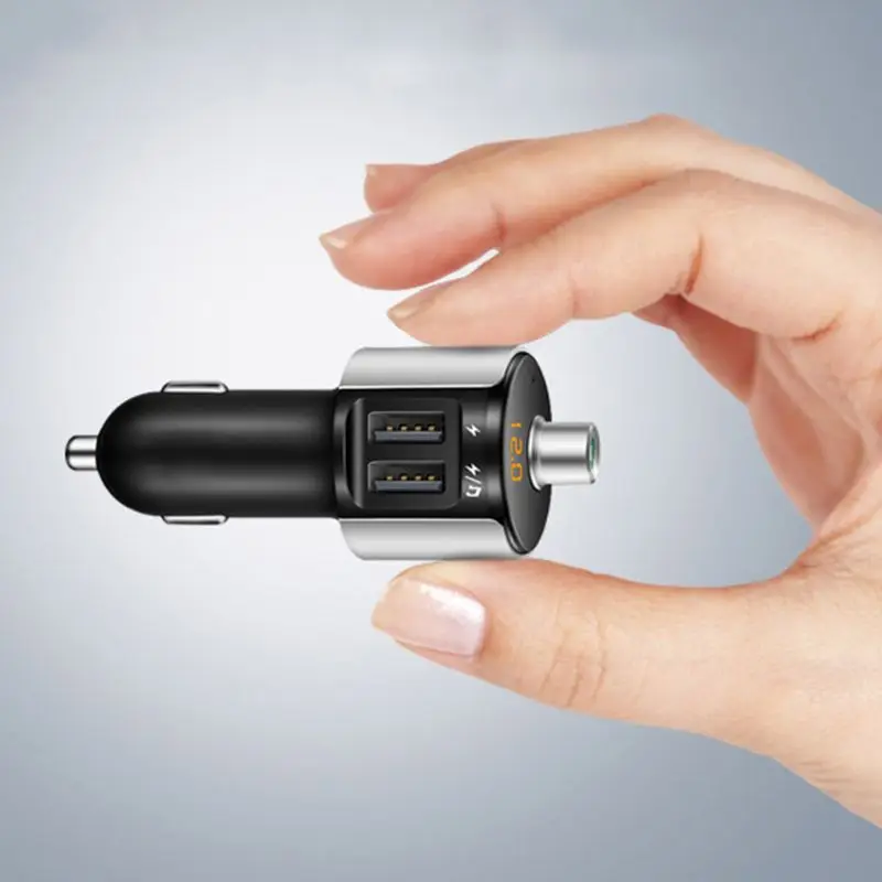Двойное USB зарядное устройство C27A автомобильный беспроводной Bluetooth fm-передатчик ЖК-дисплей двойной usb зарядка MP3-плеер Радио адаптер