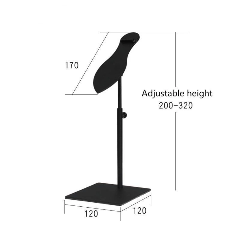 Black Stainless Steel Shoes Riser Holder Display Rack Bracket For Shelf Table Desk Top Organizer Storage Exhition