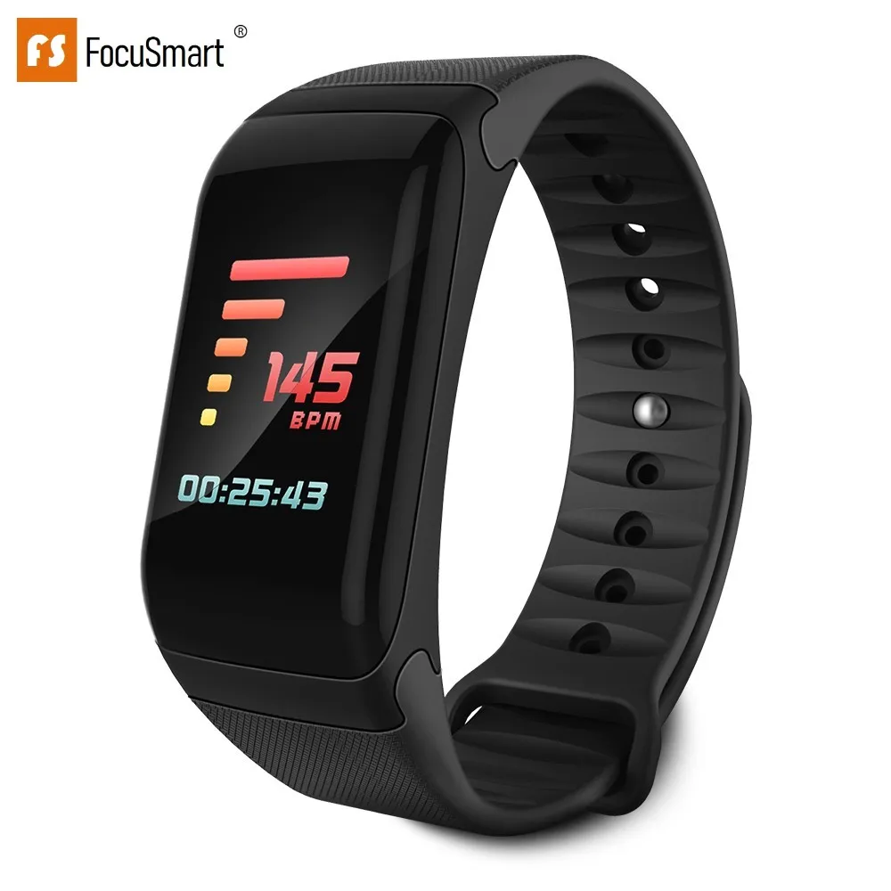 

FocuSmart F1Plus Smart Bracelet Color Screen Blood Pressure Fitness Tracker Heart Rate Monitor Smart Band Sport for Android IOS