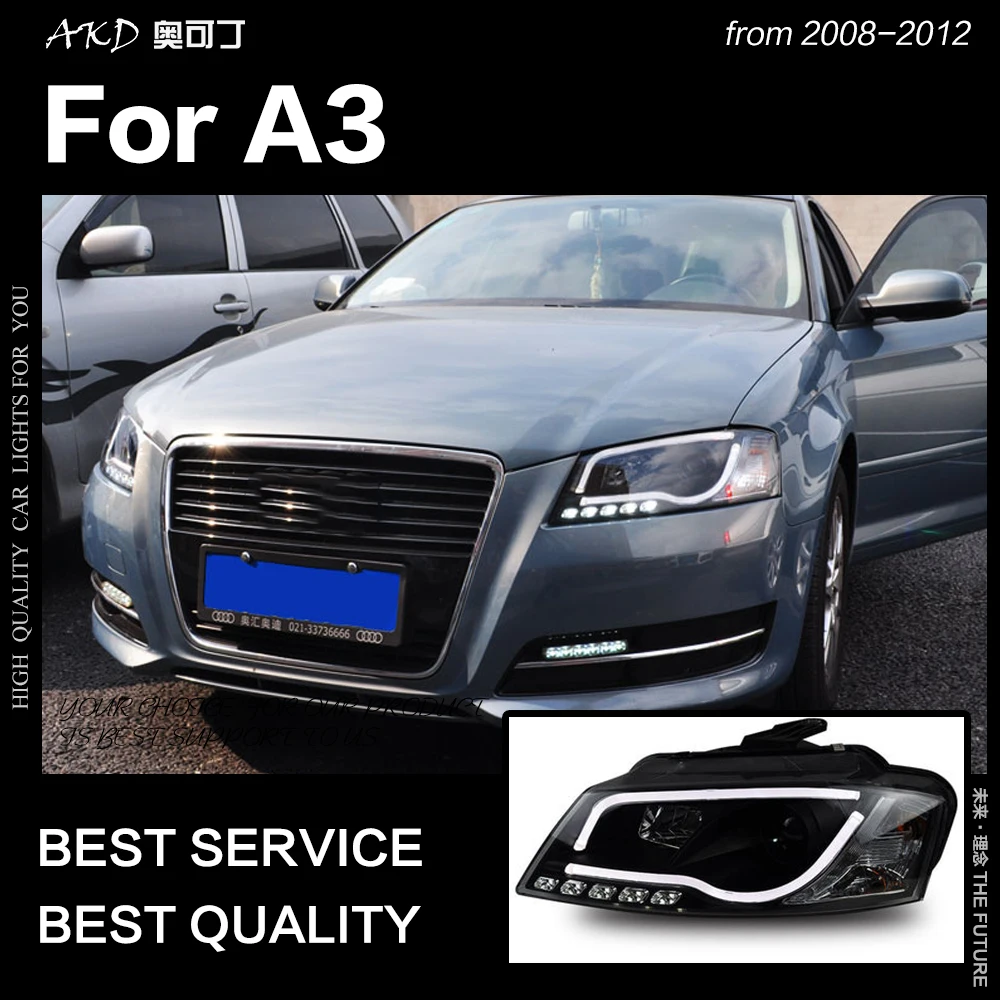 

AKD Car Styling for A3 Headlights 2008-2012 S3 Sedan Hatchback Headlight DRL Hid Head Lamp Angel Eye Bi Xenon Beam Accessories