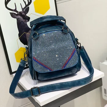 

Diamond style Woman Small Tote Bag Split leather Hand Bags Portable Woman Shoulder Bag Sac A Main luxury handbags women bags