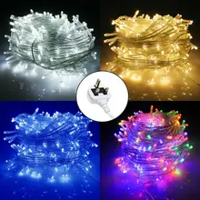 10M-100M LED Fairy String Lights outdoor Mains Plug In Waterproof Garden Xmas UK