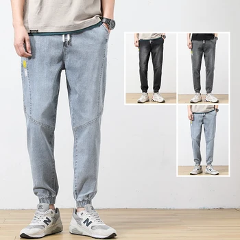

Streetwear Men's Jeans Fashion Stretch Mens Pants Elasticated Waist M-4XL Jeans Homme