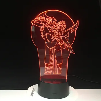 

Magician And Clown Double-faced 3D LED Night Light 7 Colors Remote Control Lamp RGB Flashlight Kids Christmas Gift Boy Toy 4281