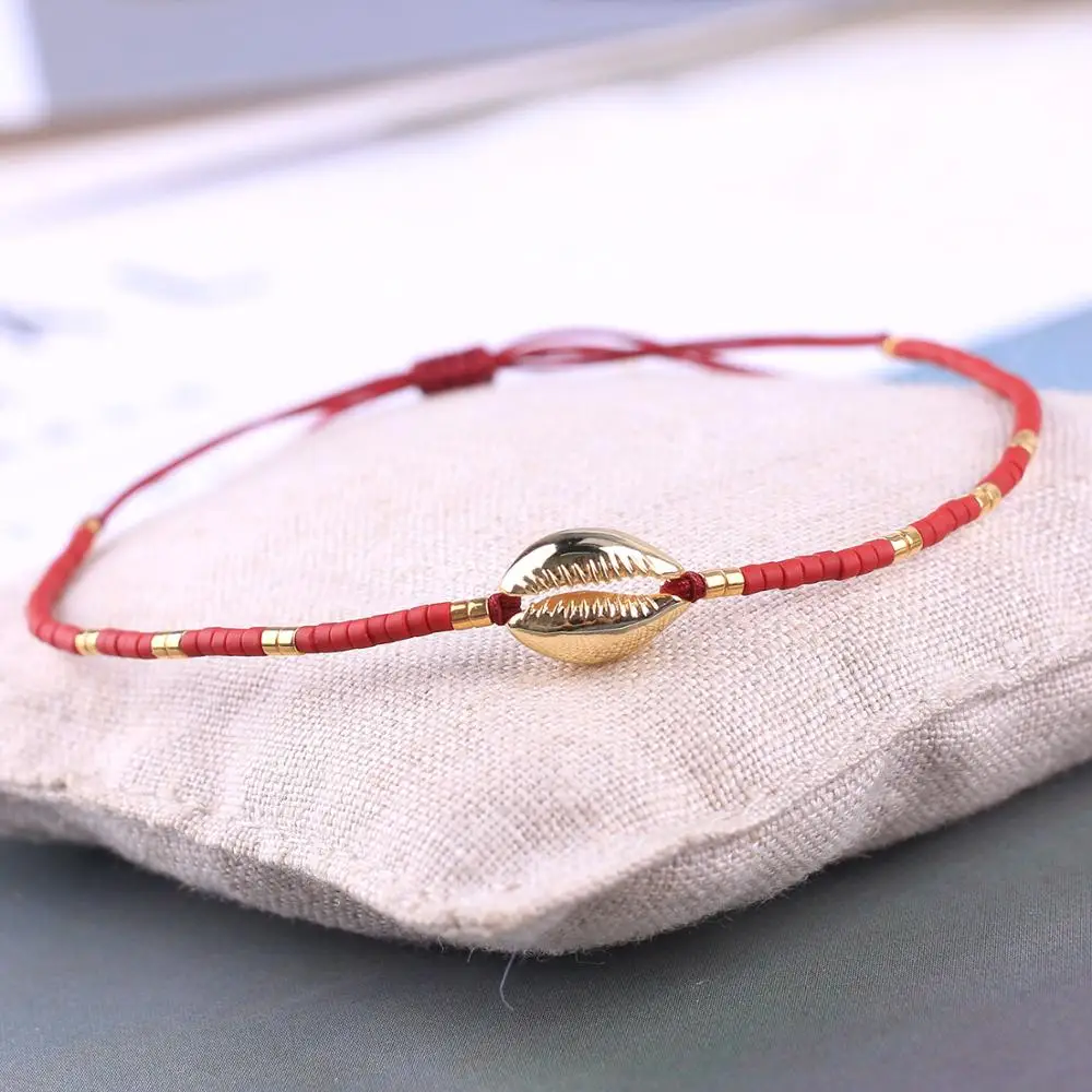 KELITCH сексуальный Золотой корпус бисерная прядь браслеты Бохо пляжная раковина Браслеты Дружбы женские цветные жемчужные браслеты