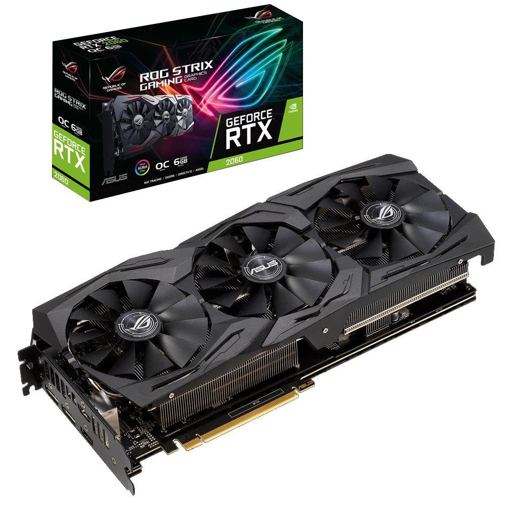 Видеокарта Asus ROG STRIX - RTX2060 O6G игровая графическая карта GPU asustek компьютерная