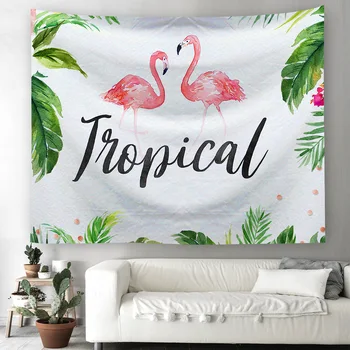 

Flamingo Tapestry Wall Hanging Sandy Beach Throw Rug Blanket Camping Tent Travel Yoga Mattress Mandala Tapestry