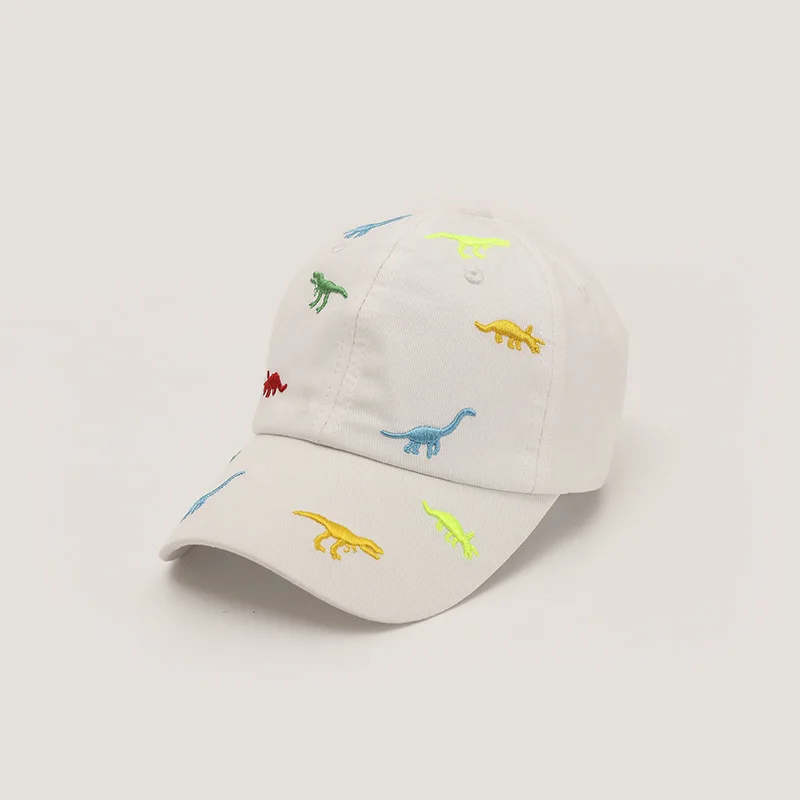 Korea Children's Hat New Cartoon Dinosaur Embroidered Cap Trend Big Eaves Sun Shading Baby Baseball Caps Casual Kids Visors men's golf baseball caps