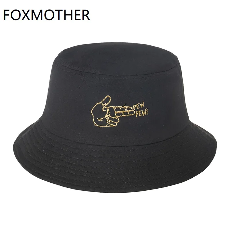 FOXMOTHER Topi Bucket Bordir Pew Hip 