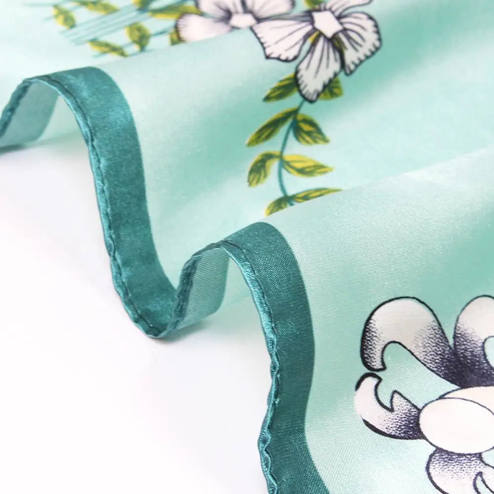 DSstyles этнический стиль атласный принт большой квадратный шарф модный простой