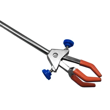 

Flask Clip Three Prong Alloy Tube Clamp Dual Adjustment Professional Extension Laboratory Supplies Non Slip 0-90mm Chemistry