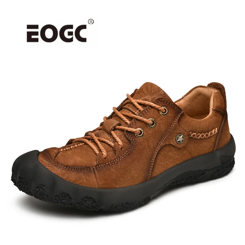 

Retro Style Plus Size Boots Men Natural Leather Handmade Outdoor Autumn Ankle Boots Top Quality Platform Shoes Men