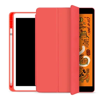

Silicone Cover For ipad 10.2 inch 2019 With Pencil Holder Soft Tablet Flip Case Sleeve For ipad 10.2 inch 2019 Funda