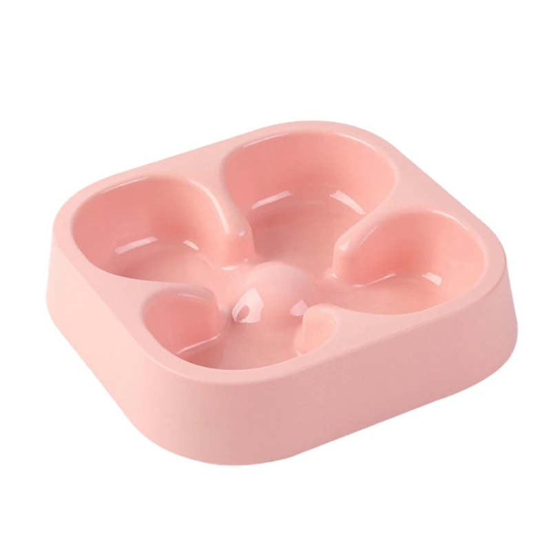 flower pink Миски для корма для собак и кошек, медленная кормушка для домашних животных, портативная для кормления, миски для еды для щенков, для предотвращения ожирения, товары для домашних животных, Новинка - Цвет: flower pink