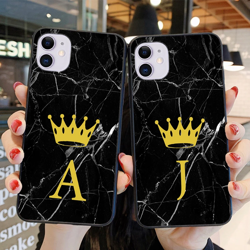 Чехол на заказ для Funda IPhone 11 Pro Max с буквенными цветами черный мягкий чехол из ТПУ 6