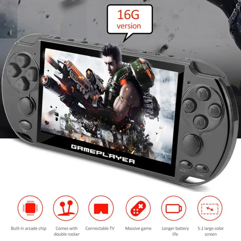 Горячая 32/64/128 бит 5 &quotLCD X9 plus двойной рокер 16G Портативная Ретро игровая консоль