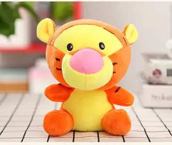 D Disney Stuffed Animals Plush Mickey Mouse Minnie Winnie the Pooh Doll Lilo and Stitch Piglet Keychain Birthday Gift Kid Girl Toy - Цвет: D