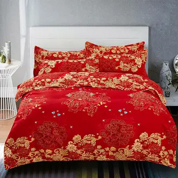 

1pc Printing Duvet CoverSanding Soft Wedding Quilt Cover King Queen Twin Size Bed Duvet Cover Not Including Pillowcase