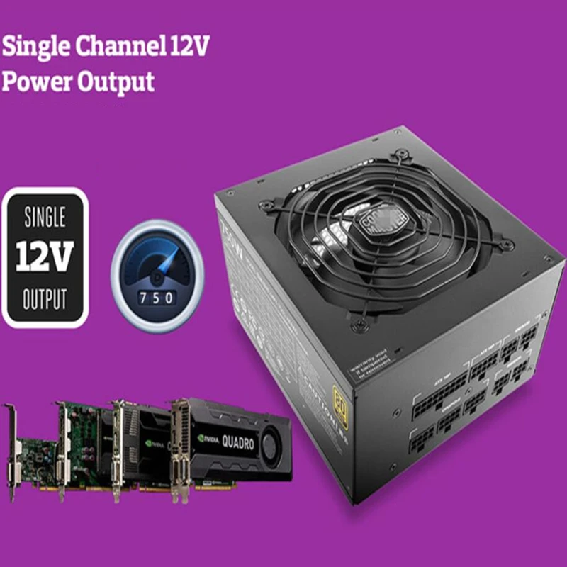 Блок питания для Cooler Master MWE GOLD 750 полный модуль ATX RTX2080Ti игровой хост источник питания 750 Вт блок питания MPY-7501-AFAAG