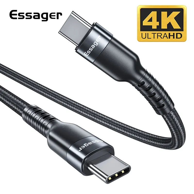 Essager USB Type C к видео кабель адаптер для Macbook Huawei Mate 20 Pro Samsung S10 S9 USBC удлинитель