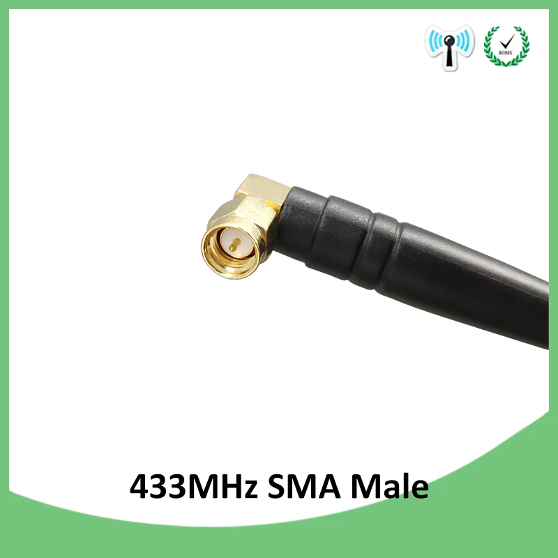 EOTH 10pcs 433mhz antenna 3dbi sma male lora antene pbx iot module lorawan signal receiver antena high gain