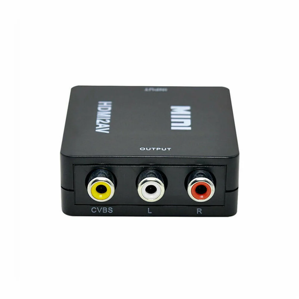 HDMI в AV адаптер Делителя Частоты HD видео конвертер коробка HDMI в RCA AV/CVSB L/R видео 1080P HDMI2AV Поддержка NTSC PAL