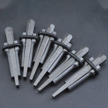 

10 Set Concrete With Feather Shims Plug Wedge Stone Splitter Manual High Hardness Steel Easy Apply Rock Durable Marble Granite