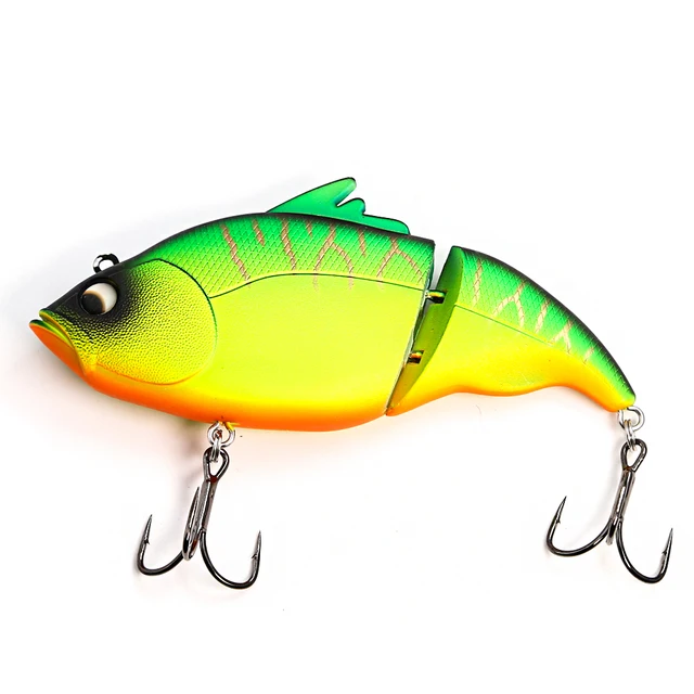 B&U 120mm Vibration Wobblers Fishing Lure Lipless Crankbaits Sinking Hard Bait Plastic Artificial VIB Bait Bass Fishing Tackle GREEN TIGER