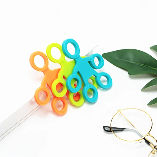 Finger Grip Silicone Ring Exerciser Antistress Resistance Band Fitness Stretcher 3 Levels Finger Sensory Toy for Autism ADHD 3