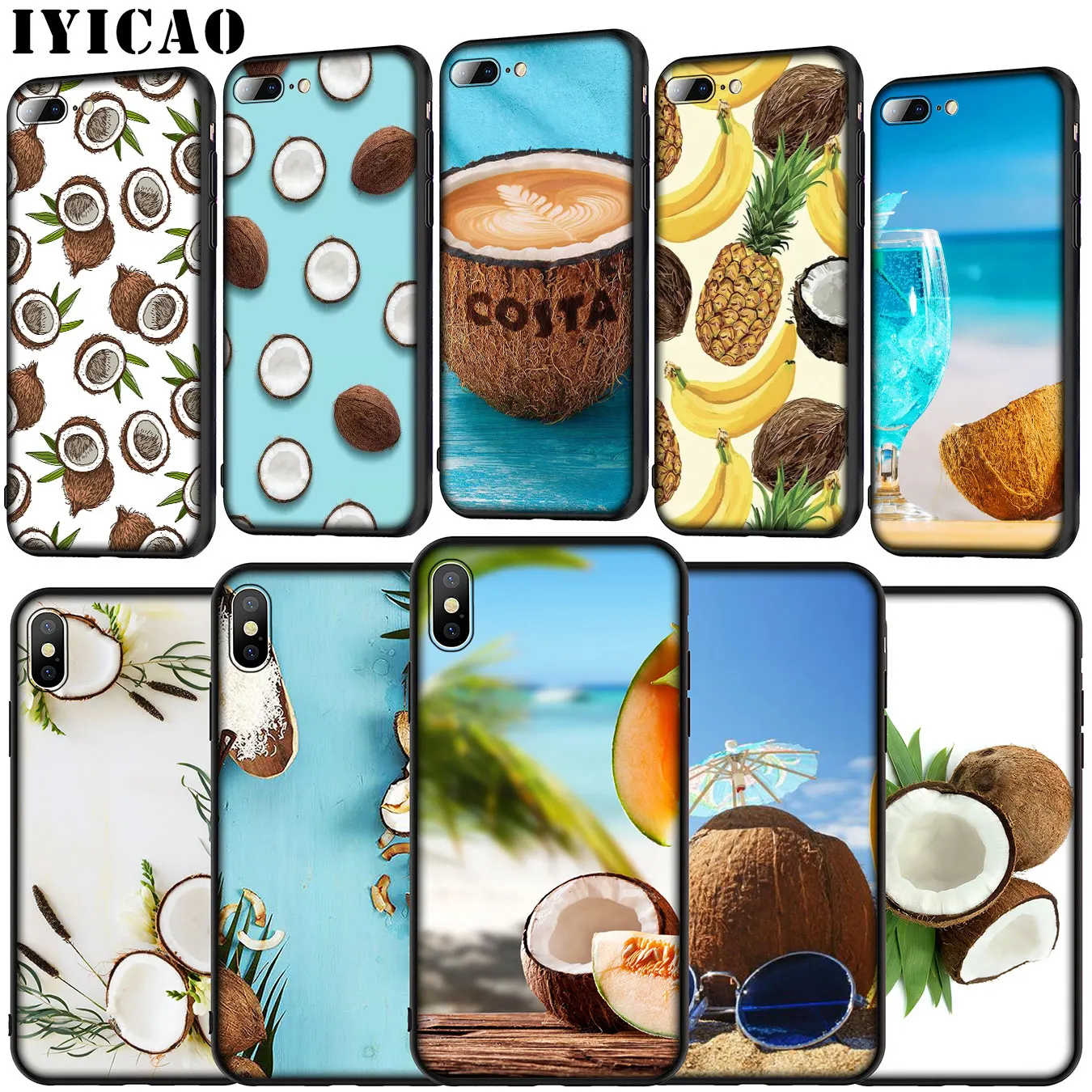 IYICAO Мягкий силиконовый чехол для iPhone 11 Pro XR X XS Max 6 6S 7 8 Plus 5 5S SE |