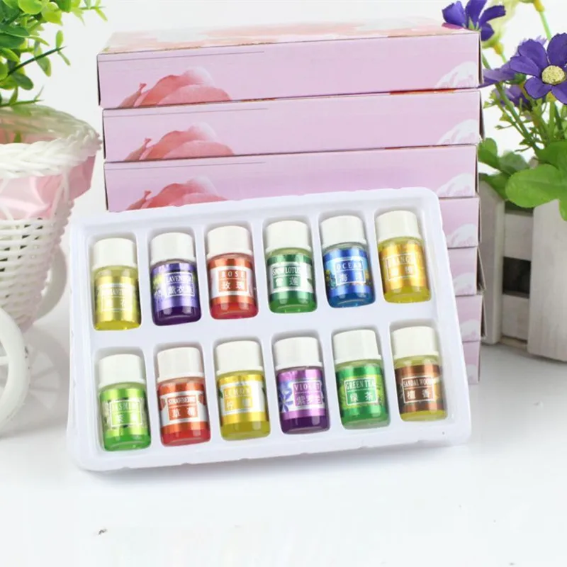 

12pcs*3ML Pure Essential Oils for Aromatherapy Diffusers Lavender Tea tree Lemongrass Orange Rosemary for Diffusers Humidifier