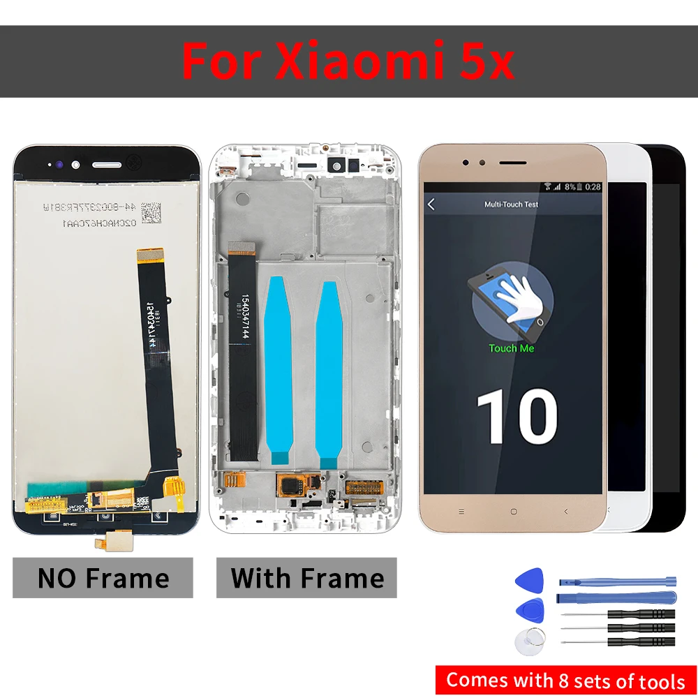 

10 Touch Screen 5.5'' For Xiaomi MI 5X Mi5x LCD Display Touch Screen Digitizer Assembly Frame For Xiaomi MI 5X Mi5x Mi A1 LCD
