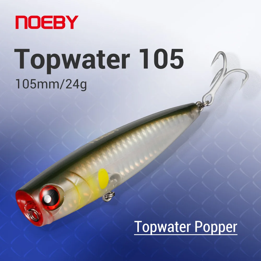 Noeby Popper Fishing Lure 105mm 24g Topwater Wobbler Artificial Floating Hard Bait for Sea Tuna Bass Saltwater Tackle | Спорт и