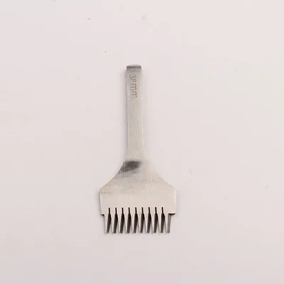 3.38mm 10 teeth Новые кожаные набор инструментов удары шить удар инструмент Кожа ремесло Европа косой Плоский срез 2,7/3,0/3,38/3,85 мм зубец - Цвет: 3.38mm 10 teeth