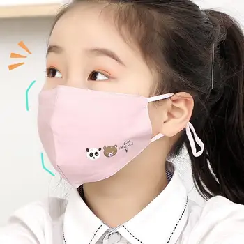 

5Pcs Children Cartoon Washable Breathable Cotton Anti Haze Dustproof Mouth Mask Wind and dust resistance against viruses