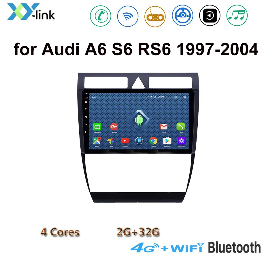 Автомобильный DVD мультимедийный плеер для Audi A6 S6 RS6 1997-2004 Android 8,1 9 дюймов Автомобильный Радио Стерео головное устройство навигация gps - Цвет: color3