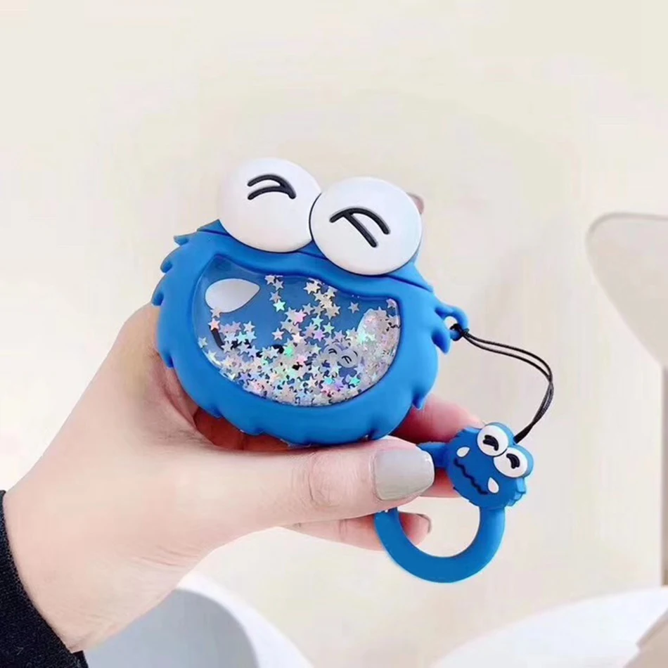 720F 3D Жидкий чехол для наушников для Apple Airpods, чехол с блестящим зыбучим песком, чехол для Air pods 2, чехол для наушников, чехол для наушников, блестящий ремешок - Цвет: 720F