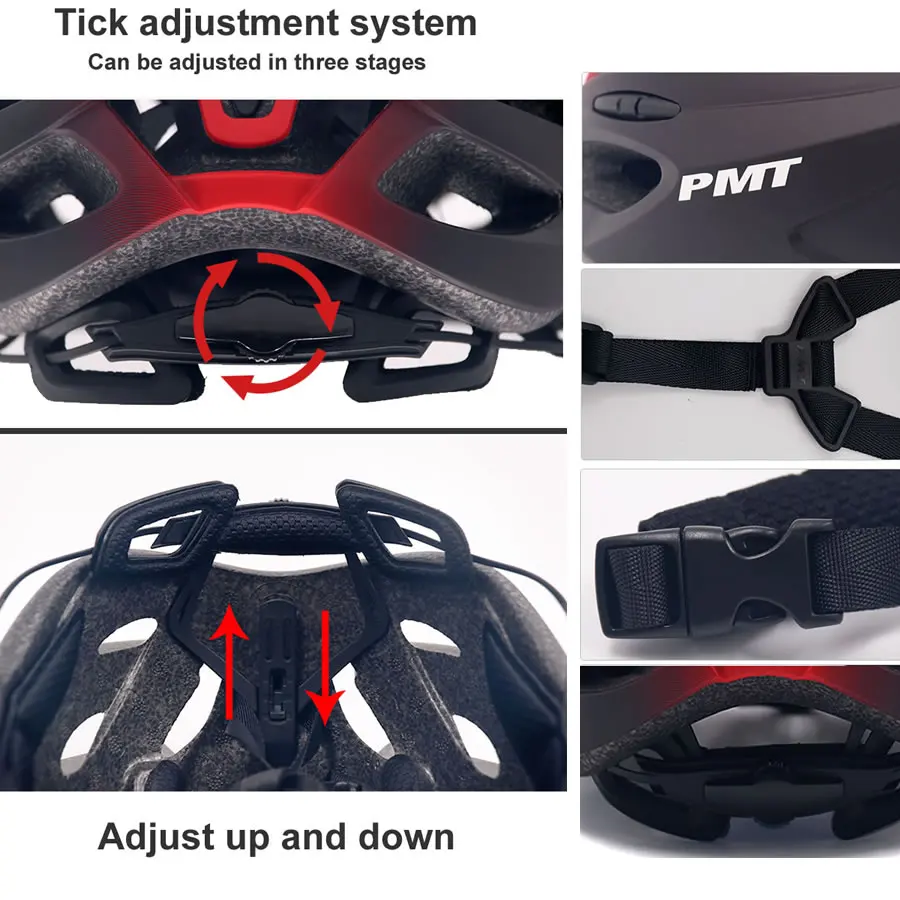 Велосипедный шлем PMT ультралегкий спортивный защитный градиентного цвета в
