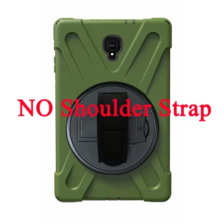 army green Чехол для Samsung Galaxy Tab S4 10,5 SM-T830 T835 T837, вращающаяся подставка/ремешок для рук сверхмощный защитный чехол для всего тела - Цвет: army green