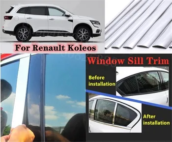 

Puou high-quality Car Full Window Pillar Trim Cover Stainless Steel Chrome Decoration For Renault Koleos 2009-2016 Car Styling