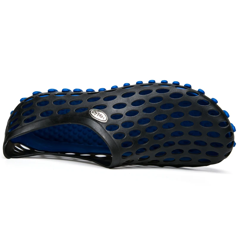 Men's wading shoes comfortable breathable sneakers summer sports flat soft fast interference water shoes hole shoes