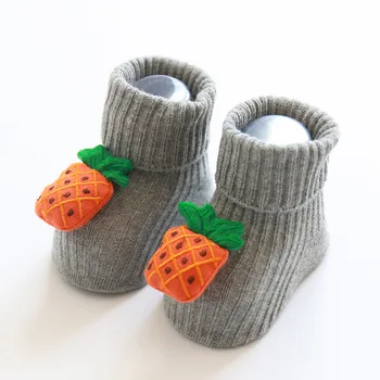 

Cartoon Girls Children Socks Baby Boys First Walkers Bed Floor Footwear Winter Carrot Vegetables Fruits Rabbit Banana Straberry