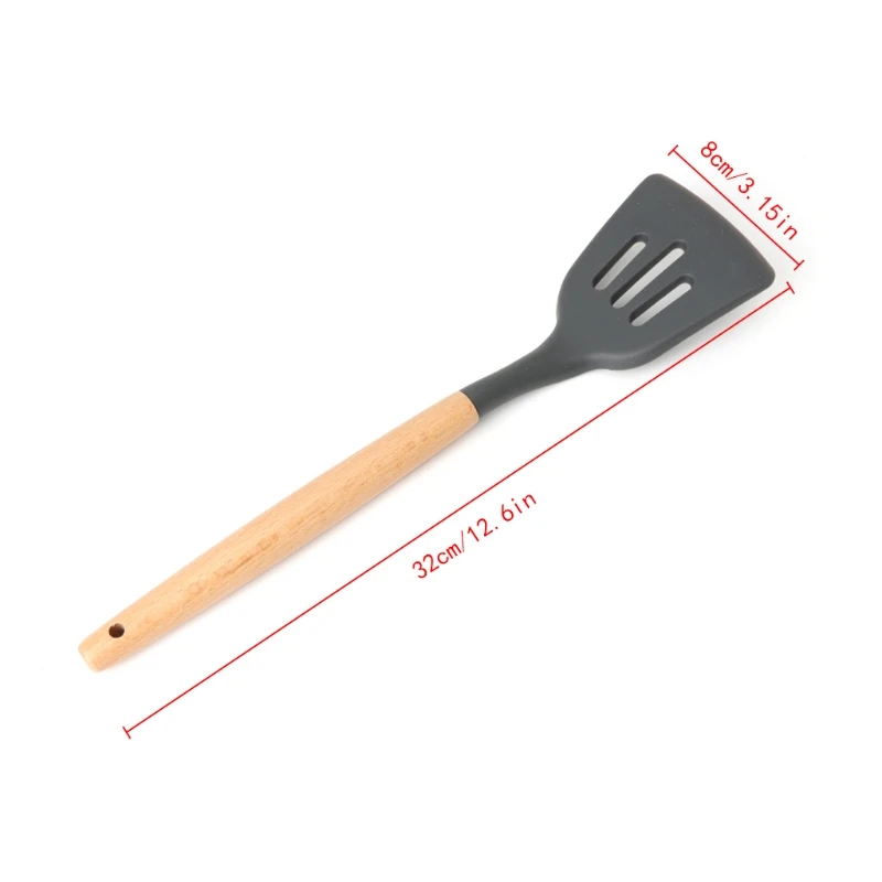 Термостойкая антипригарная силиконовая ложка-Лопатка, кухонная утварь, инструмент для приготовления выпечки, Прямая поставка